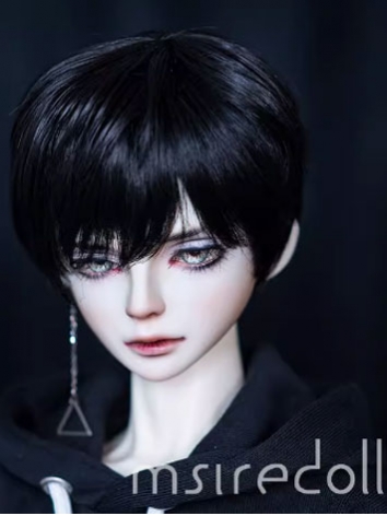 BJD Wig Black Short Hair for SD Size Ball-jointed Doll