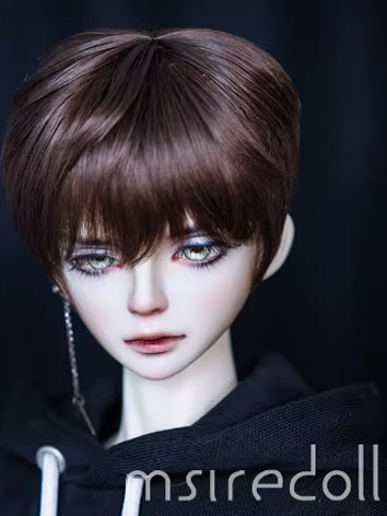 BJD Wig Brown Short Hair for SD Size Ball-jointed Doll