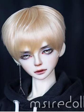 BJD Wig Gold Short Hair for SD MSD Size Ball-jointed Doll