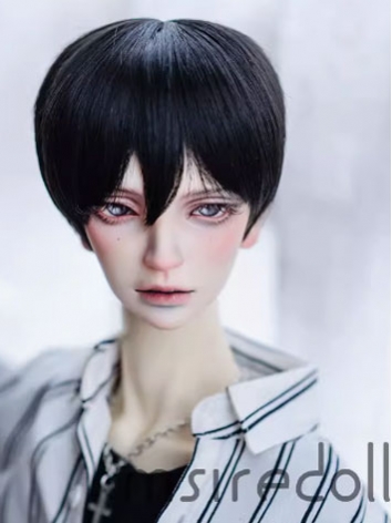 BJD Wig Black Short Hair for SD MSD Size Ball-jointed Doll