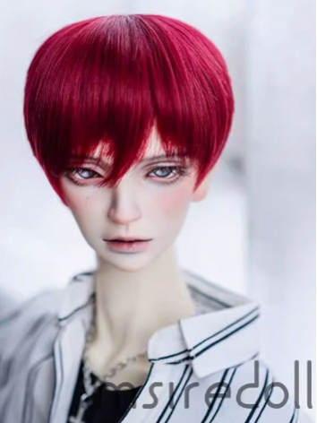BJD Wig Wine Short Hair for SD YOSD Size Ball-jointed Doll