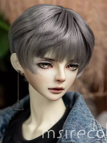 BJD Wig Gray Short Style Wig Hair for SD MSD Size Ball-jointed Doll
