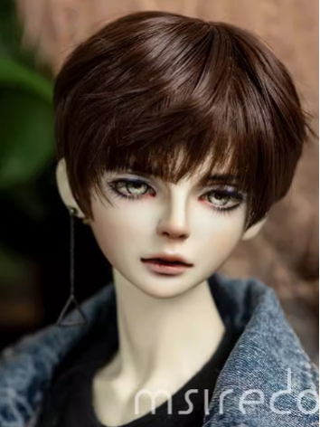 BJD Wig Brown Short Style Wig Hair for SD Size Ball-jointed Doll