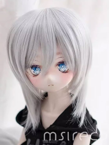 BJD Wig Silver Wolf Tail  Wig Hair for SD MSD Size Ball-jointed Doll
