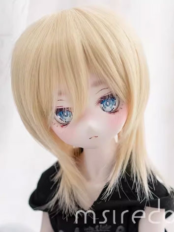 BJD Wig Gold Wolf Tail  Wig Hair for SD MSD Size Ball-jointed Doll