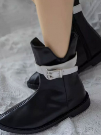 BJD Doll Shoes Black and Wh...