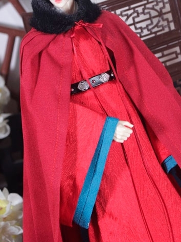 BJD Clothes Red Male Ancient Suit (Lu Yun) for Loongsoul73/MSD/YOSD Size Ball-jointed Doll