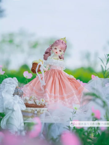 BJD Clothes Pink Anna Western Style Dress Set for 1/5 YOSD Size Ball Jointed Doll