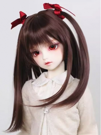 BJD Wig Female Chestnut Soft Long Wig for SD MSD YOSD Size Ball-jointed Doll
