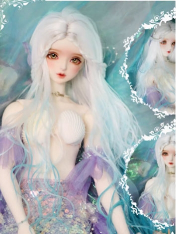 BJD Wig Female Mermaid Braid Long Wig for SD MSD YOSD Size Ball-jointed Doll