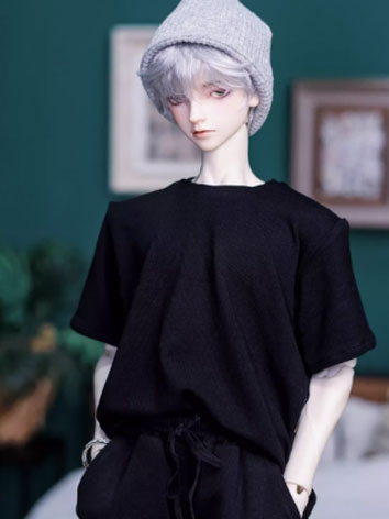 BJD Clothes Daily Black White T-shirt for 70cm/73cm/ID75 Size Ball Jointed Doll