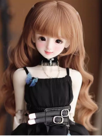 BJD Wig Brown High Temperature Long Curly Hair for SD MSD YOSD Size Ball Jointed Doll