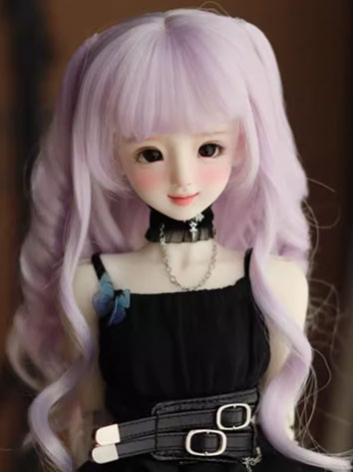 BJD Wig Purple High Temperature Long Curly Hair for SD MSD YOSD Size Ball Jointed Doll