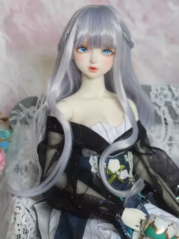 BJD Wig Female Haze Blue Braid Long Wig for SD MSD YOSD Size Ball-jointed Doll