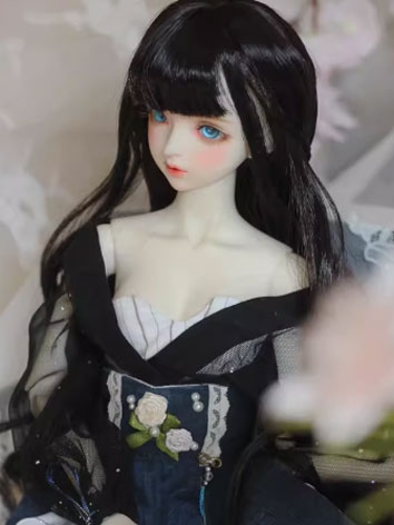 BJD Wig Female Black Braid Long Wig for SD MSD YOSD Size Ball-jointed Doll