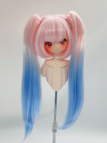 BJD Wig Female Colorful Clip Long Wig for SD MSD YOSD Size Ball-jointed Doll