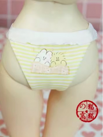 BJD Clothes Girl Yellow Stripe Underpants for MSD/SD Ball-jointed Doll