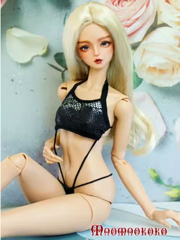 BJD Clothes Girl Black Lace-up Swimsuit for 1/5/MSD/SD Ball-jointed Doll