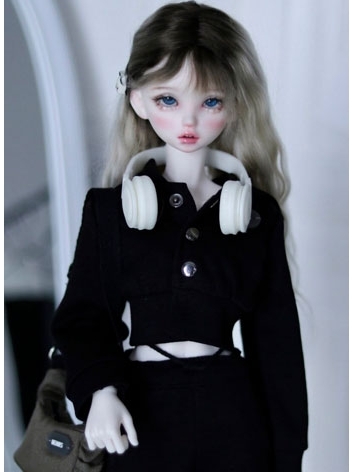 BJD Clothes Black Hoodie Top A491 for MSD SD 68cm Loongsoul73 ID75 Size Ball-jointed Doll