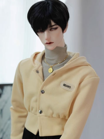 BJD Clothes Yellow Hoodie Top A491 for MSD SD 68cm Loongsoul73 ID75 Size Ball-jointed Doll