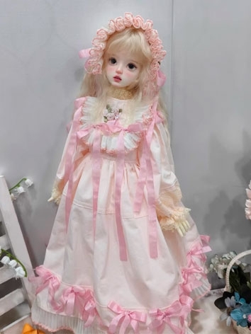 BJD Clothes Pink Western Style Skirt Suit for MSD Size Ball-jointed Doll