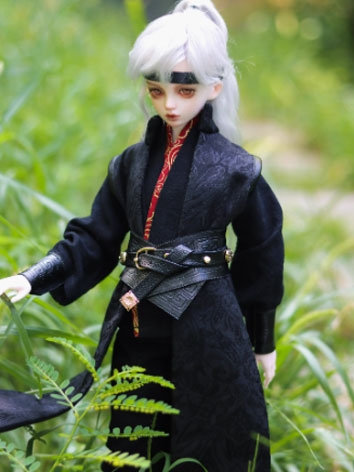BJD Clothes Ancient Style [Lin Yuan] Top Pants Kung Fu Suit for MSD Ball-jointed Doll