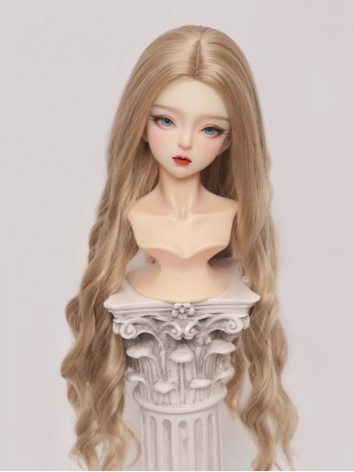 BJD Wig Light Brown Long Cu...