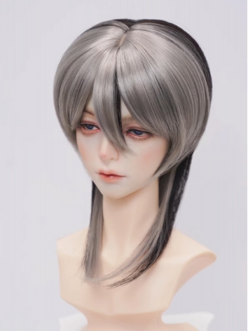 BJD Wig Gray Black Color Ma...