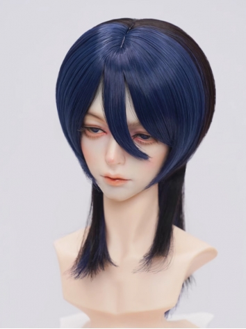 BJD Wig Blue Black Color Ma...