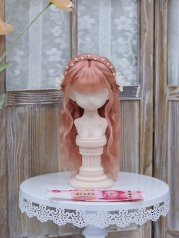 BJD Wig Girl Pink Orange Pe...