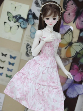 BJD Clothes Girl Pink Strap...