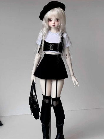 BJD Clothes Girl Black Whit...