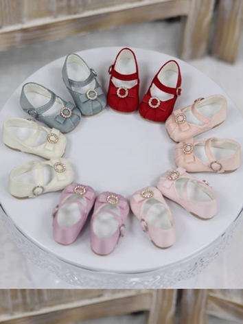 BJD Shoes Girl Red Pink Blue Beige Shoes for YOSD Size Ball Jointed Doll