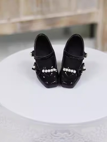 BJD Shoes Girl Black Pearl ...