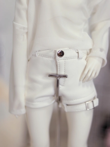 BJD Clothes White Hot  Leat...