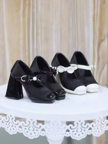 BJD Shoes Girl Black White ...