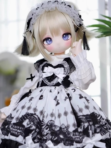 BJD Clothes Girl Black Whit...