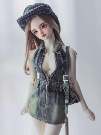 BJD Clothes Girl Denim Dres...