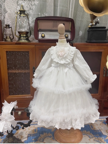 BJD Clothes Girl White Dres...