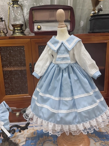 BJD Clothes Girl White Blue...