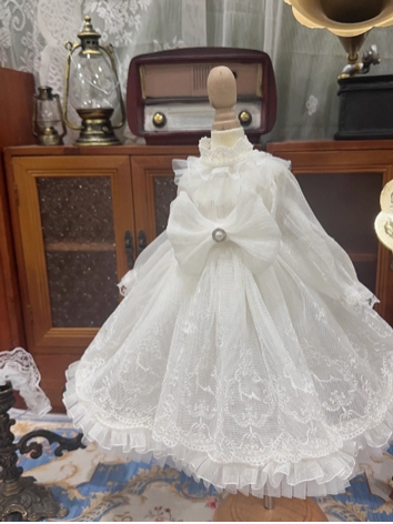 BJD Clothes Girl White Dres...