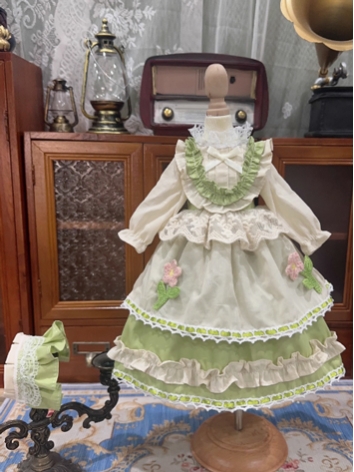 BJD Clothes Girl Green Dres...