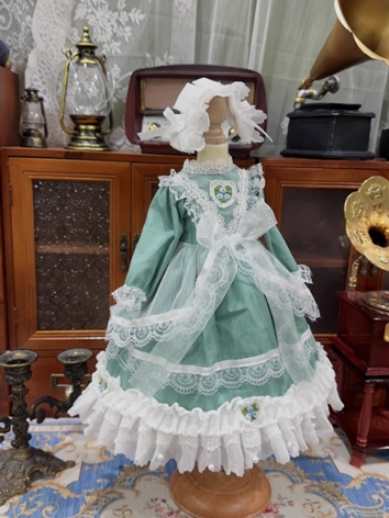 BJD Clothes Girl Green Dres...