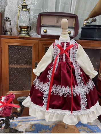 BJD Clothes Girl Red Velvet...