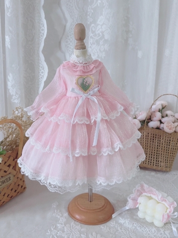 BJD Clothes Girl Pink Dress...