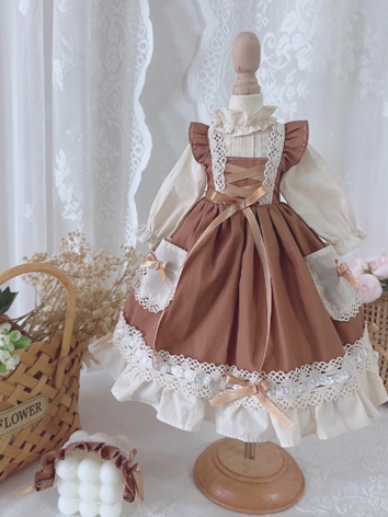 BJD Clothes Girl Brown Dres...