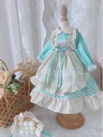 BJD Clothes Girl Green Dres...