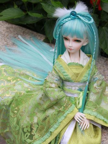 BJD Wig Green 4-002 for MSD