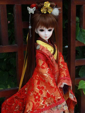 BJD Wig Red 4-001 for MSD