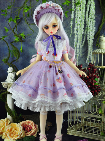 BJD Clothes Pink/Blue/Purple Dress Suit 【Strawberry Cake】for Yo-SD/MSD ...